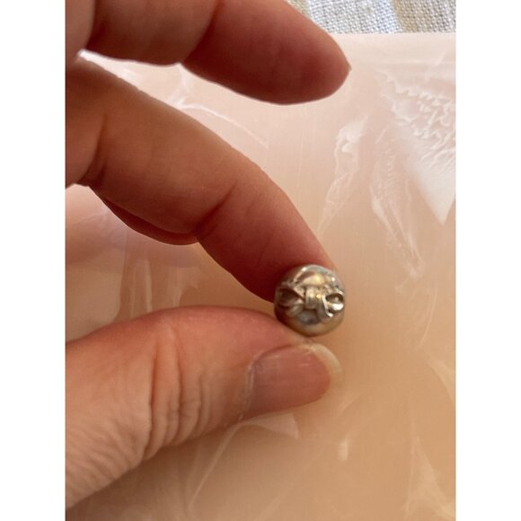 Pandora Dainty Bow Clip Charm Sterling 925 With Rhinestone Accent Retired Rare - Picture 4 of 8